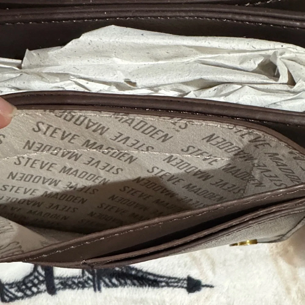 NWT Steve Madden Brown Mainline Coffee Boscar Crossbody Bag - Picture 8 of 11